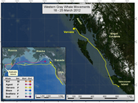 Map of Varvara's travels as of March 25, 2012