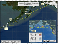 Map of Varvara's travels April 1-8, 2012