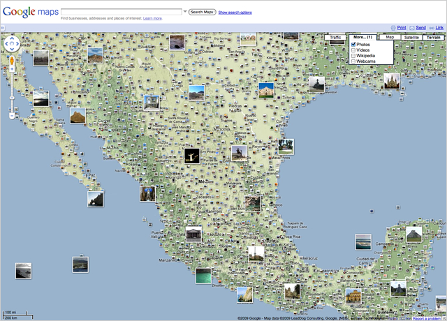 Images along monarch migration pathway.