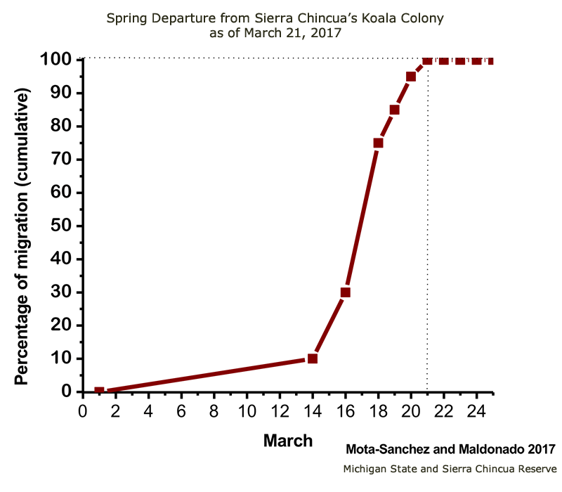 Spring Migration Departure from Monarch Butterfly Sanctuary