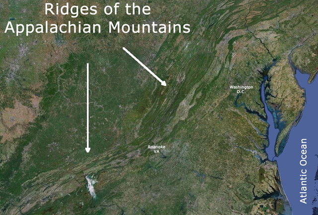 Ridges of the Appalachian Mountains