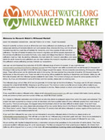 Monarch Watch Milkweed Market