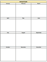 Annual Cycle Calendar