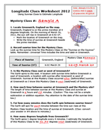 Longitude Clues Worksheet