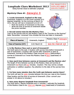Longitude Clues Worksheet
