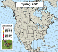 Monarch Butterfly Migration Map