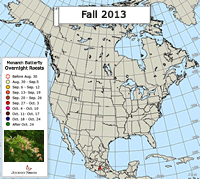 Monarch Butterfly Migration Map: Fall Roosts, Fall 2013