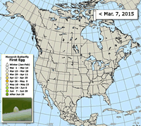 Monarch butterfly migration map