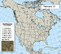 Earthworm migration map