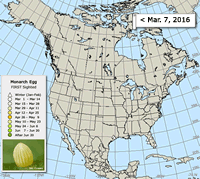 Monarch butterfly migration map