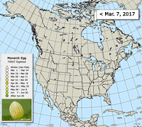 Monarch butterfly migration map